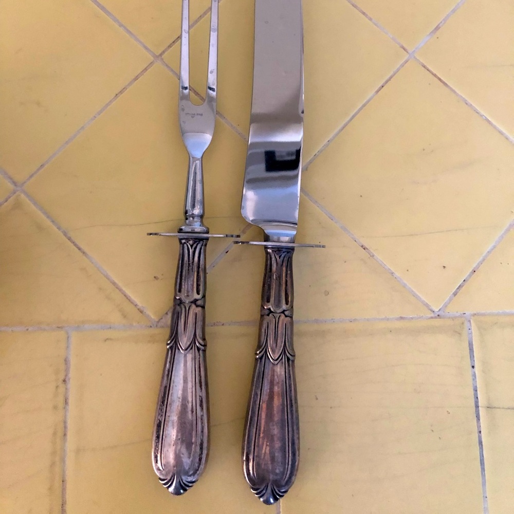 Gorham Sterling Silver & Stainless Carving Set